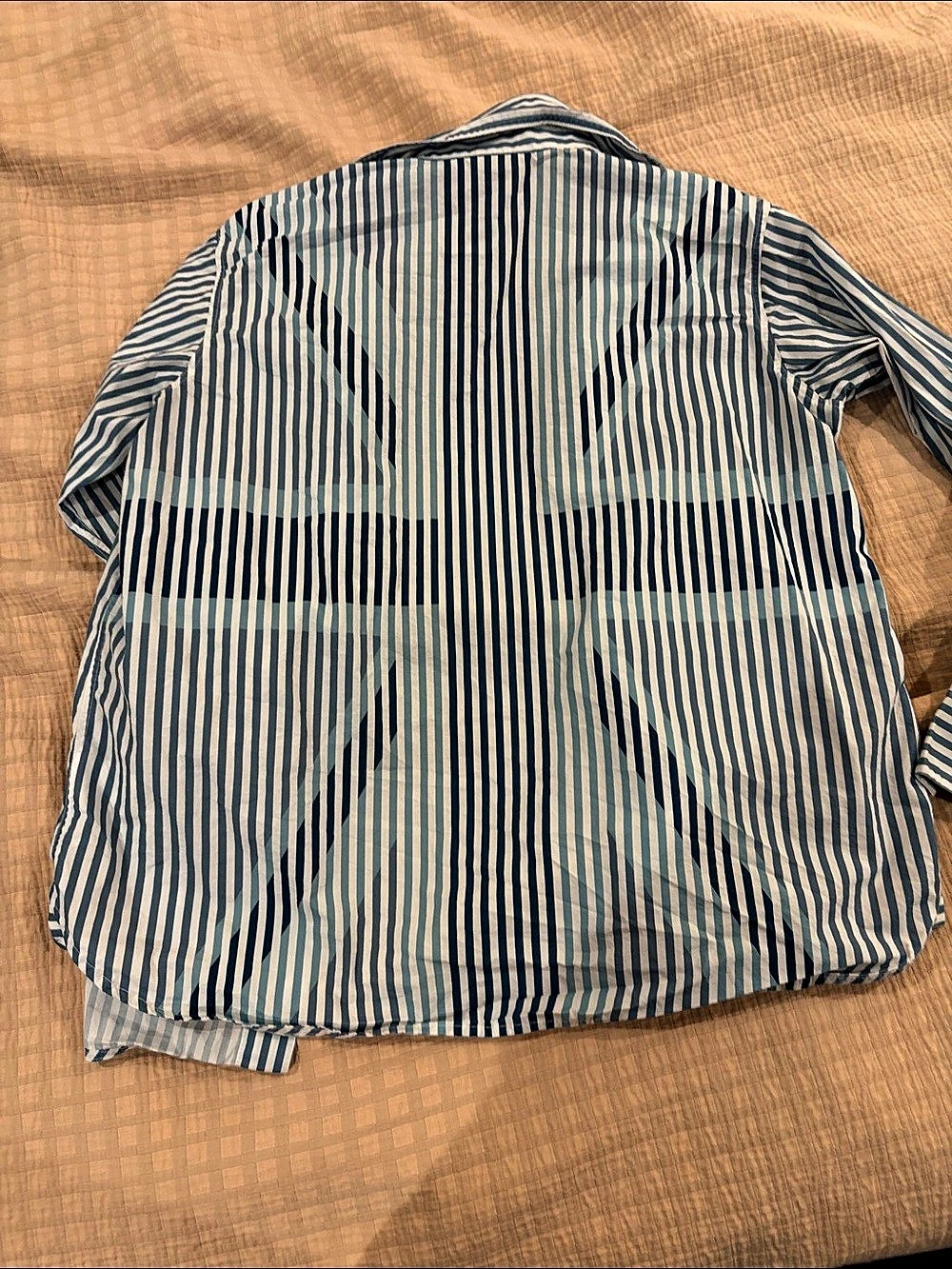 Boden UNION JACK Connie Relaxed Cotton Shirt Blue & White Size 4 - Picture 2 of 6
